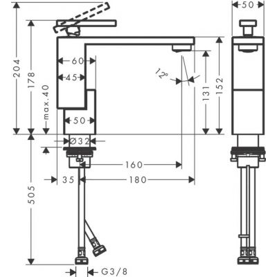 Axor Edge 46011000 bateria umywalkowa