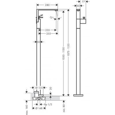 Axor Edge 46041000 bateria umywalkowa