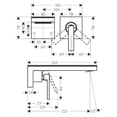 Axor MyEdition 47062340 bateria umywalkowa podtynkowa