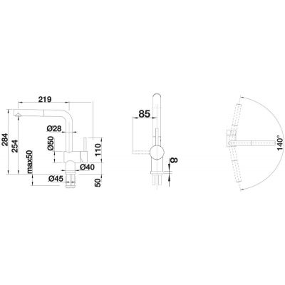 Blanco Linus-S 518813 bateria kuchenna grafit/szary
