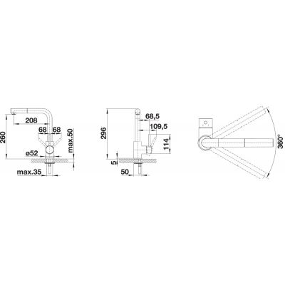 Blanco Mila-S 519810 bateria kuchenna chrom