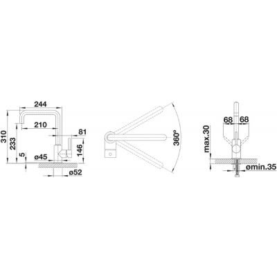 Blanco Mili 519413 bateria kuchenna chrom