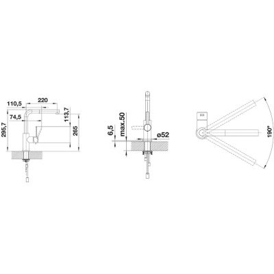 Blanco Lanora-S 523123 bateria kuchenna