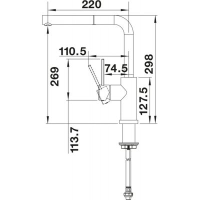 Blanco Lanora-S-F 526180 bateria kuchenna stal szlachetna