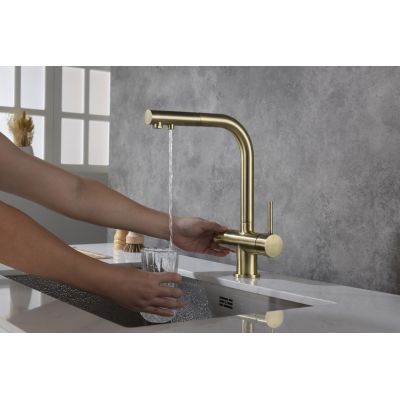 Blue Water Apala 5901730616255 bateria kuchenna stojąca mosiądz