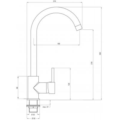 Deante Neo Luno BOC062M bateria kuchenna