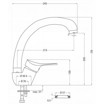 Deante Neo Joko BOJ066M bateria kuchenna