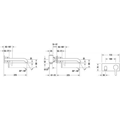 Duravit C.1 C11070004010 bateria umywalkowa podtynkowa