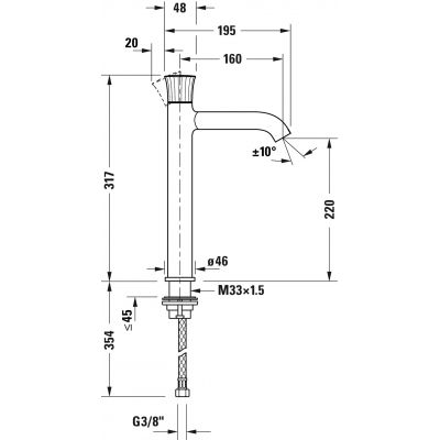 Duravit White Tulip WT1040002010 bateria umywalkowa