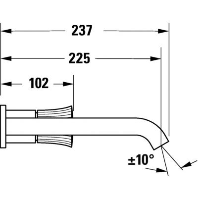 Duravit White Tulip WT1070004010 bateria umywalkowa