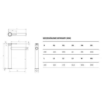 Excellent Pi AREX1202CR bateria umywalkowa