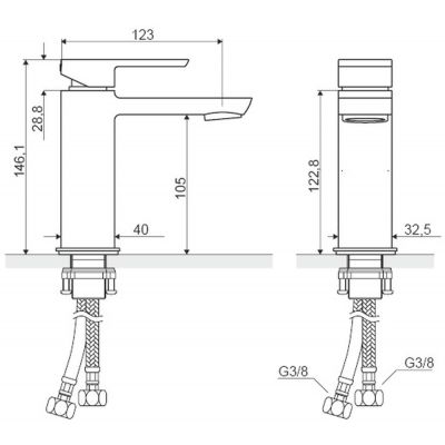 Excellent Pride AREX4001CR bateria umywalkowa stojąca