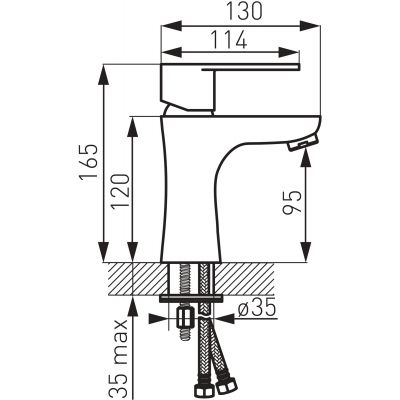 Ferro Algeo BAG2BL bateria umywalkowa