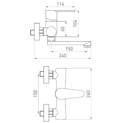 Ferro Algeo BAG3 bateria umywalkowa ścienna chrom