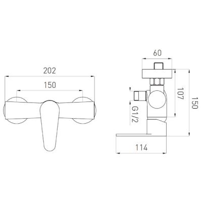 Ferro Algeo BAG7 bateria prysznicowa ścienna chrom