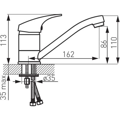 Ferro One BFO2A bateria umywalkowa stojąca