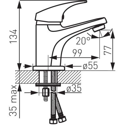 Ferro One BFO2 bateria umywalkowa