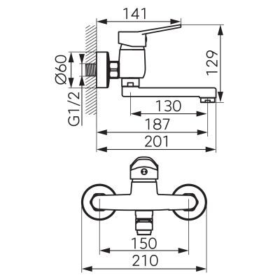 Ferro Isso BIS3 bateria umywalkowa