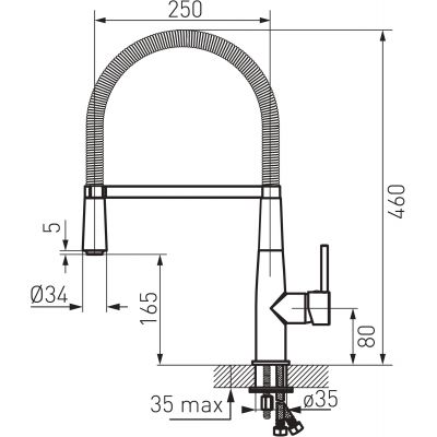 Ferro Sonata BNA4 bateria kuchenna stojąca chrom
