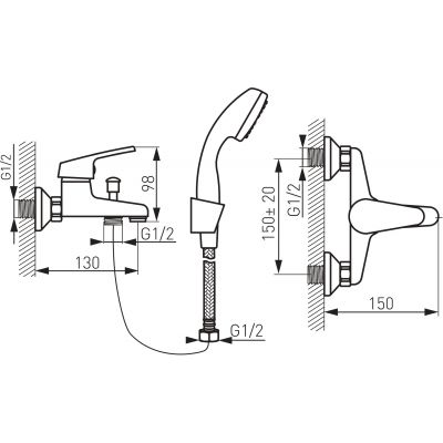 Ferro Smile BSM11 bateria wannowo-prysznicowa