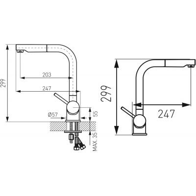 Ferro Toledo BTD4PO bateria kuchenna stojąca chrom