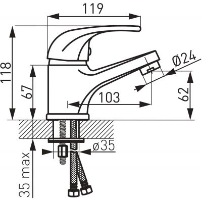 Ferro Vasto BVA2 bateria umywalkowa stojąca