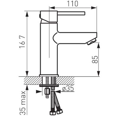 FDesign Flusso FD1FLS211 bateria umywalkowa