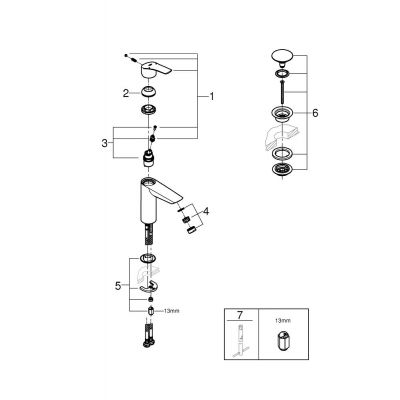 Grohe Start 24204002 bateria umywalkowa stojąca starlight chrome