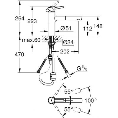 Grohe Concetto 31129DC1 bateria kuchenna stojąca supersteel