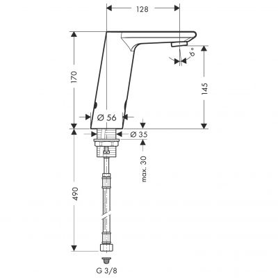 Hansgrohe Metris S 31100000 bateria umywalkowa