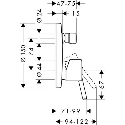 Hansgrohe Talis 32477000 bateria wannowo-prysznicowa podtynkowa
