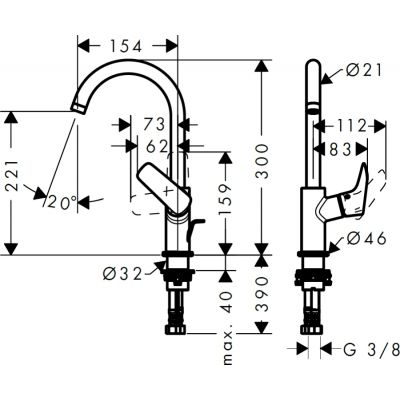 Hansgrohe Logis 71131000 bateria umywalkowa