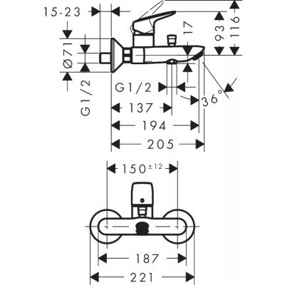 Zestaw Hansgrohe 26425400, 71400000