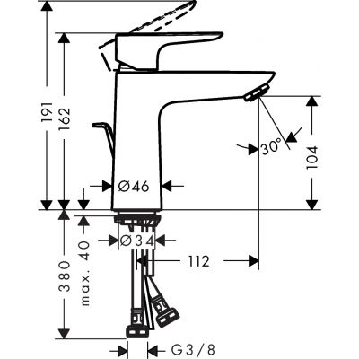 Zestaw Hansgrohe Croma 26425400 + Hansgrohe Talis E 71740000 + Hansgrohe Talis E 71710000