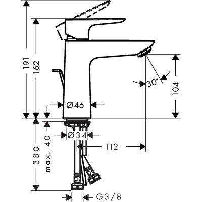 Hansgrohe Talis E 71710140 bateria umywalkowa
