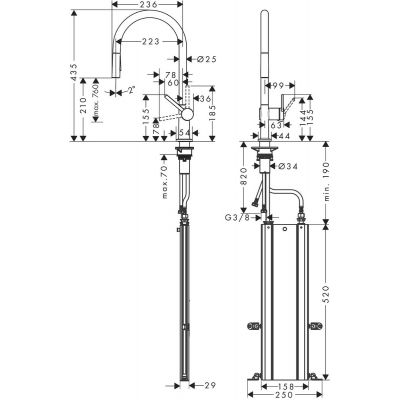 Zestaw Hansgrohe 40438670, 72801670
