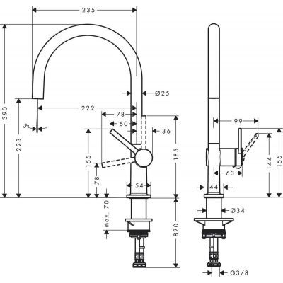 Zestaw Hansgrohe 40438000, 72843000