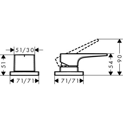 Hansgrohe Metropol 74548000 bateria wannowo-prysznicowa