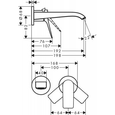 Hansgrohe Vivenis 75050670 bateria umywalkowa podtynkowa czarny