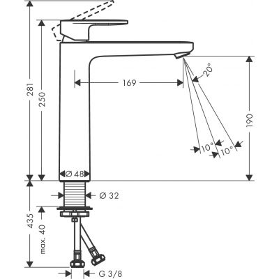 Hansgrohe Vernis Blend 71582000 bateria umywalkowa