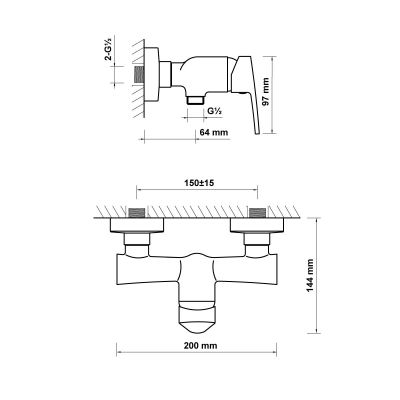 Hagser Della HGR50000033 bateria prysznicowa