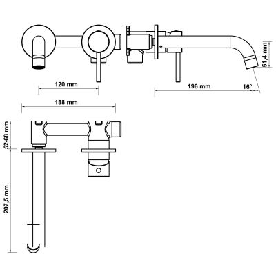 Hagser Lisa HGR90000032 bateria umywalkowa