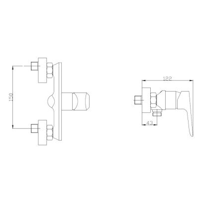 Invena Dokos BN19002 bateria prysznicowa