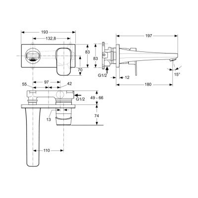 Ideal Standard Tonic II A6334AA bateria umywalkowa podtynkowa