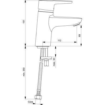 Ideal Standard Connect Blue B9917AA bateria umywalkowa stojąca chrom