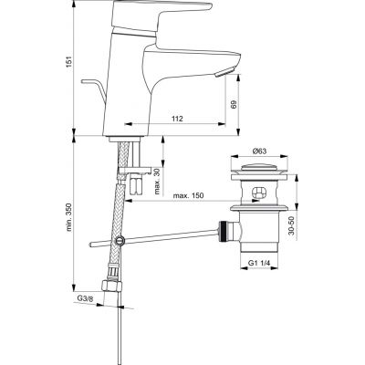 Ideal Standard Connect Blue B9936AA bateria umywalkowa stojąca chrom