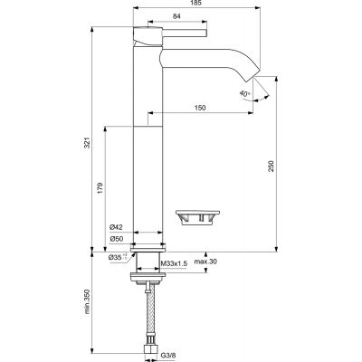 Ideal Standard Ceraline BC269AA bateria umywalkowa stojąca