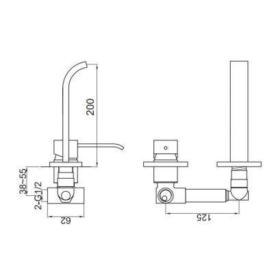 Kohlman Axis QW183N bateria umywalkowa podtynkowa
