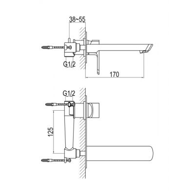 Kohlman Foxal QW185F bateria umywalkowa podtynkowa