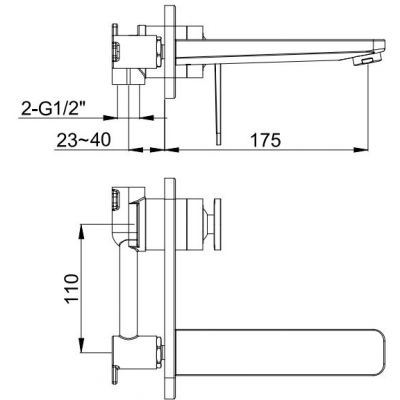 Kohlman Wexpo QW185W bateria umywalkowa